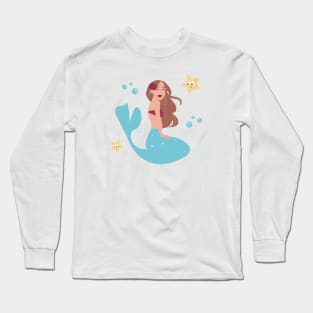This mermaid is having fun! Long Sleeve T-Shirt